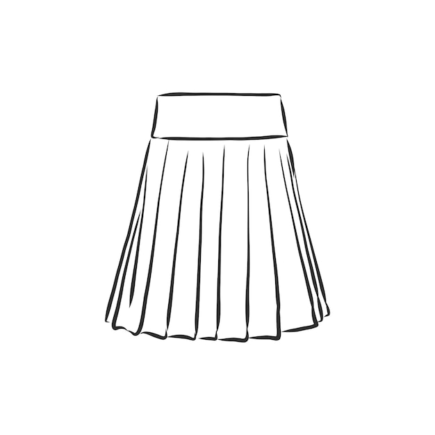Ilustração em vetor de saias roupas femininas saia ilustração de desenho vetorial Vetor Premium