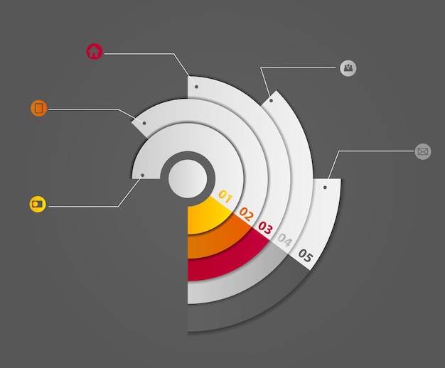 Ilustra O Em Vetor Modelo De Neg Cios Infogr Fico Vetor Premium