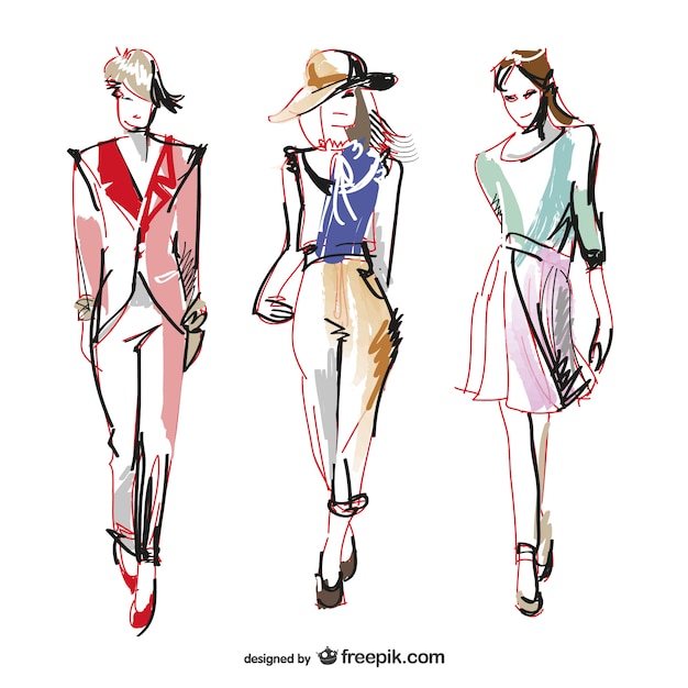 fashion illustration vector free download