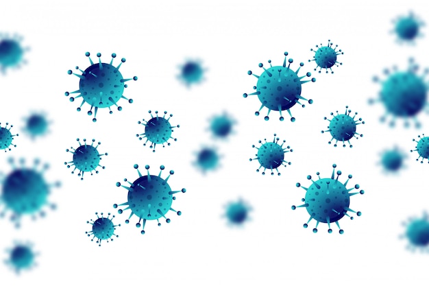 Infecção por vírus ou bactérias gripe fundo Vetor grátis