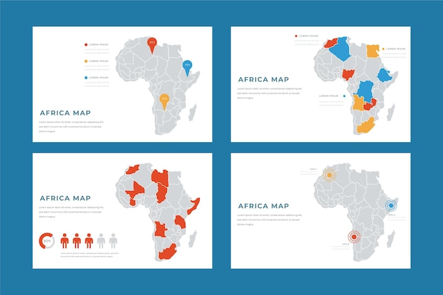 Infográfico De Mapa Da áfrica Desenhado à Mão Vetor Premium 3163