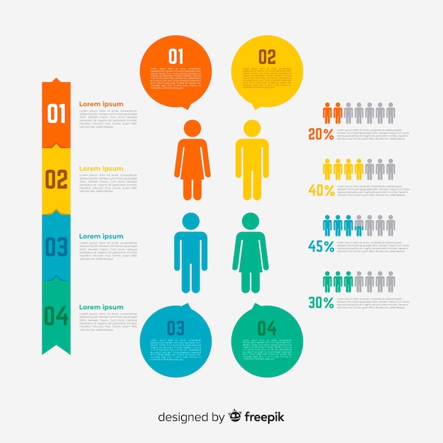 Infográfico De Pessoas Vetor Premium