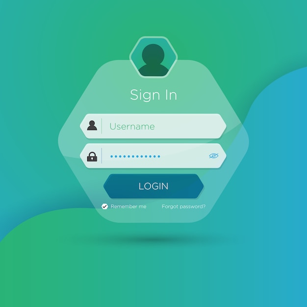 Interface De Usuário De Login Simples. | Vetor Premium