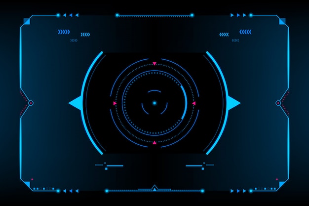 Interface de usuário do painel hud vr.futuristic concept.vector e ilustração Vetor Premium