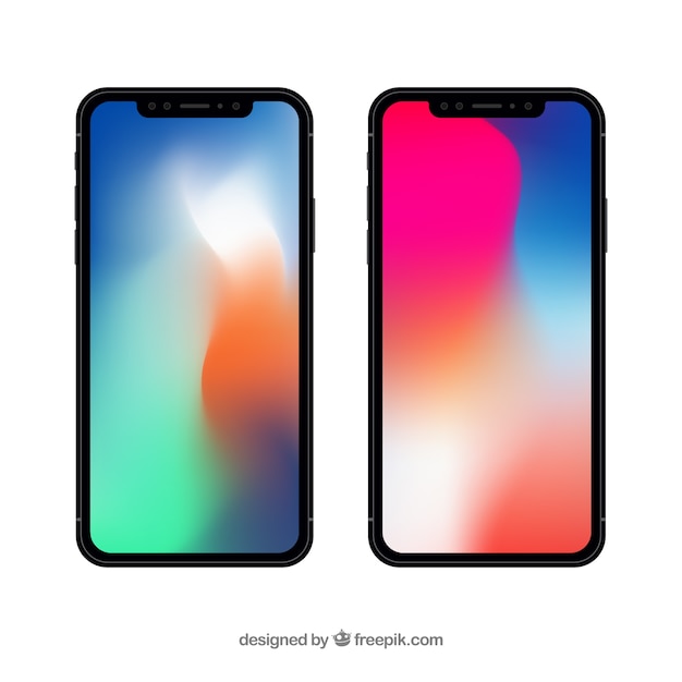 Iphone X Com Papel De Parede Gradiente Baixar Vetores Grátis