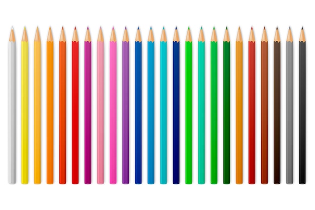Lápis de cor do vetor | Vetor Premium