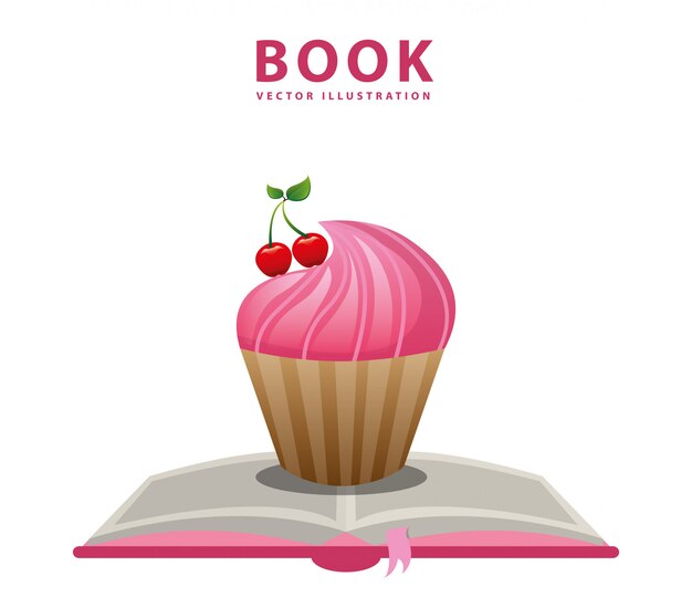 Download Livro de receita de cupcake | Vetor Premium