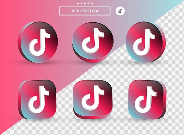 Logotipo D Tiktok Em Estilo Moderno C Rculo E Quadrado Para Logotipos