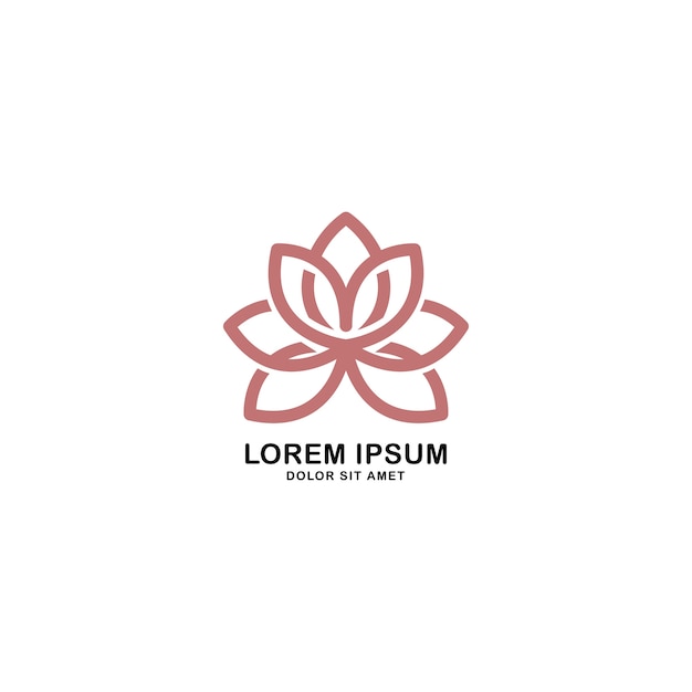 Logotipo Da Flor De Lótus Vetor Premium 