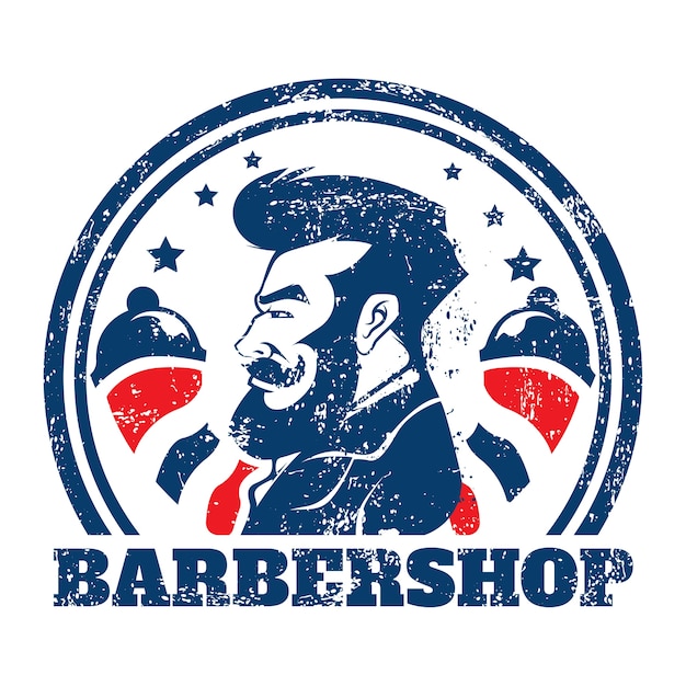 Logotipo de barbearia | Vetor Premium