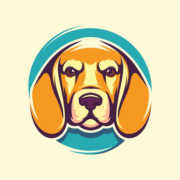 Logotipo De Cara De Cachorro Vetor Premium