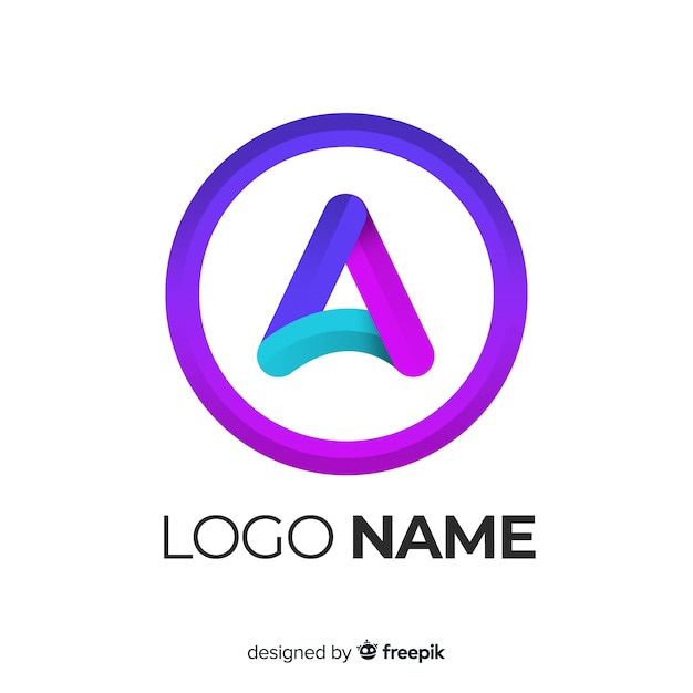 Logotipo de gradiente com forma abstrata Vetor grátis