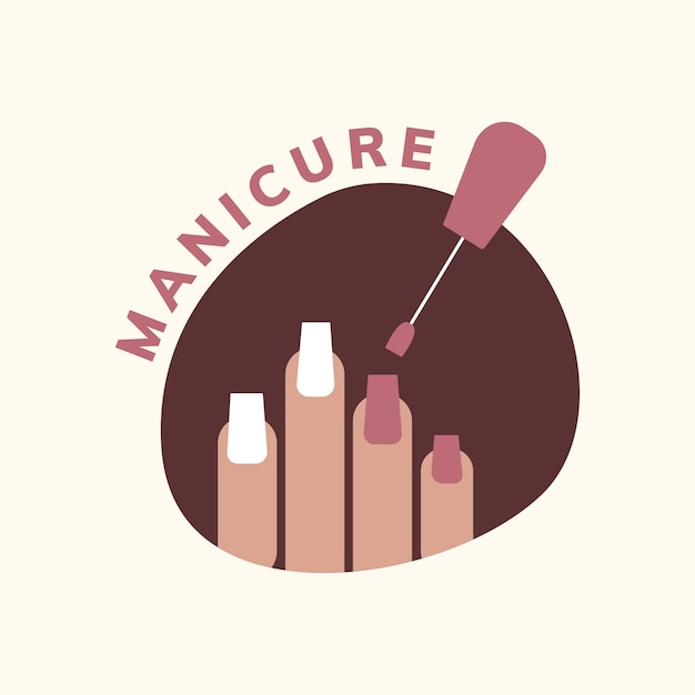 Logotipo de salão de manicure e pedicure | Vetor Grátis