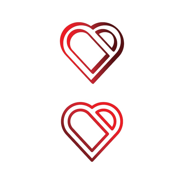 Logotipo Do Coração E ícone Do Vetor De Amor De Beleza Valentine E Design De Ilustração 1477