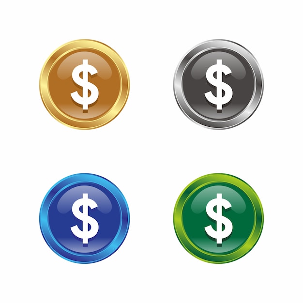 Logotipo Do Dolar Icone Do Dolar 3d Vetor Premium