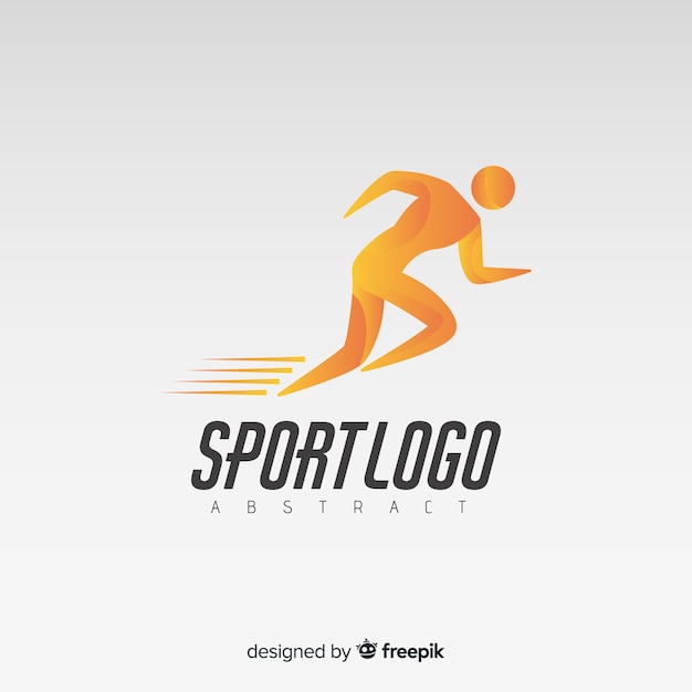 Logotipo em execução abstrata ou modelo de logotipo Vetor grátis