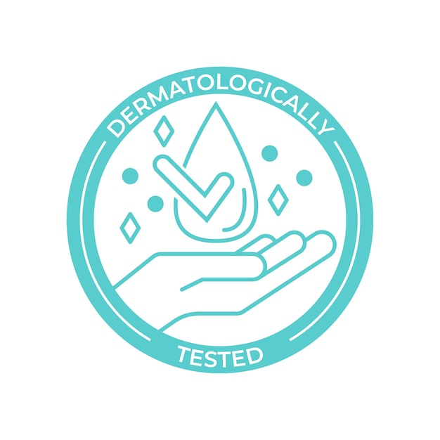 Logotipo testado dermatologicamente | Vetor Grátis