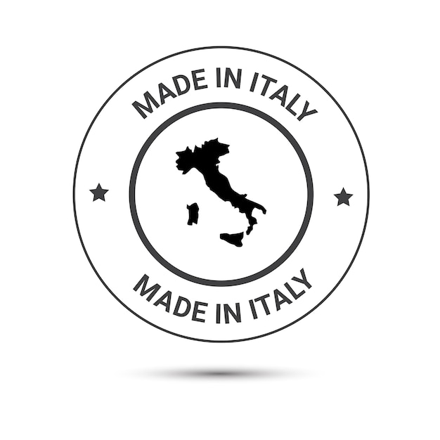 Made In Italy Logo Cones De Logotipo De Vetor De Bandeira Da It Lia Vetor Premium