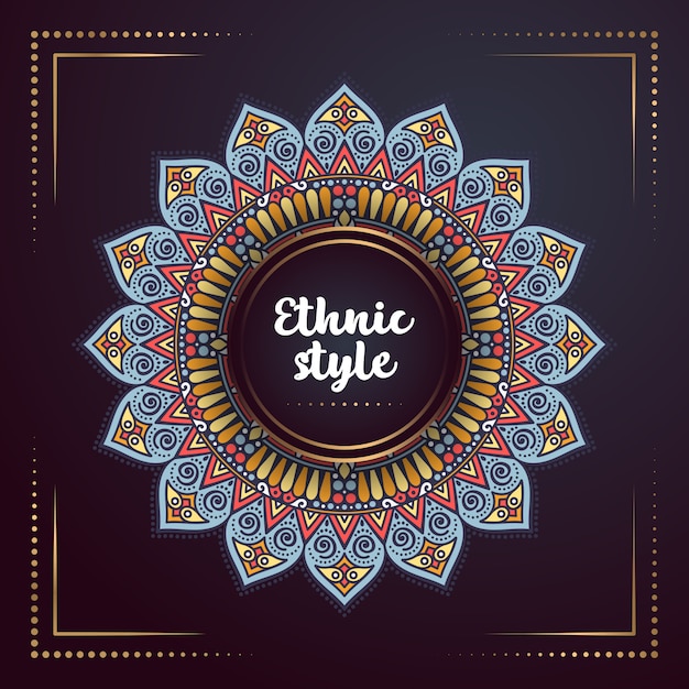 Mandala indiana de vetor Vetor grátis