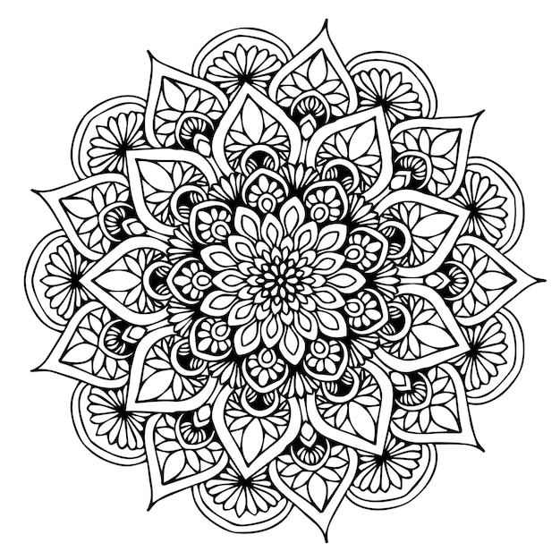 Mandalas Para Colorir Livro Vetor Premium