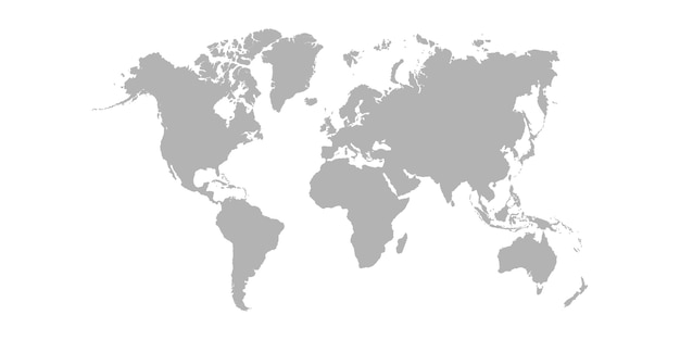 Mapa Do Mundo Isolado No Branco Vetor Premium 2990