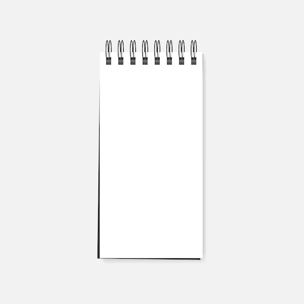 Maquete De Vetor De Caderno Em Branco Espiral Bloco De Notas Encadernado Com Fio Aberto 5207