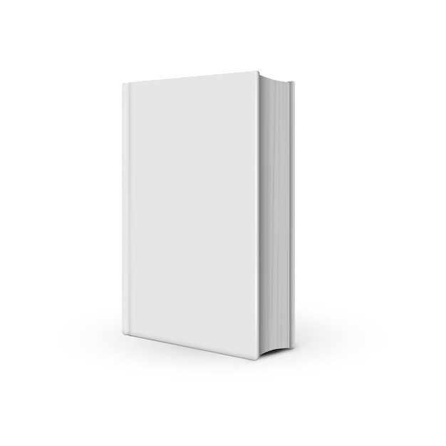 Download Maquete livro branco realista sobre o branco | Vetor Premium