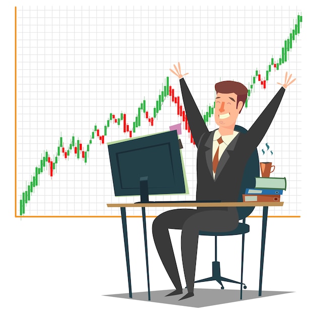 Mercado de ações, investimento e negociação | Vetor Premium