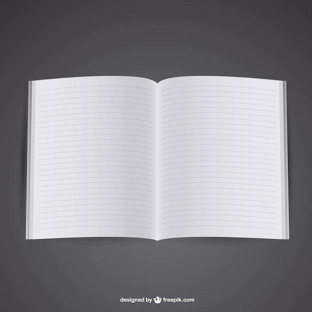 Download Mockup livre de caderno aberto | Vetor Grátis