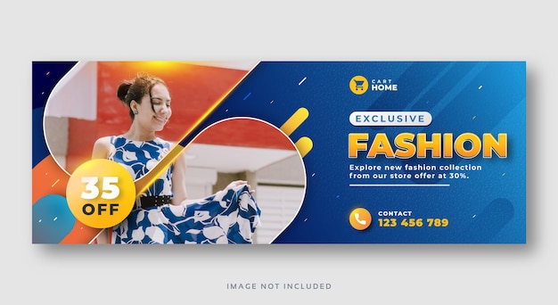 Modelo De Banner Da Web Da Capa Do Facebook Para Venda De Moda Vetor Premium