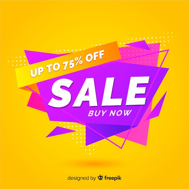 Modelo de banner de promoção de venda abstrata Vetor grátis