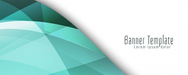 Modelo de banner ondulado moderno elegante Vetor grátis