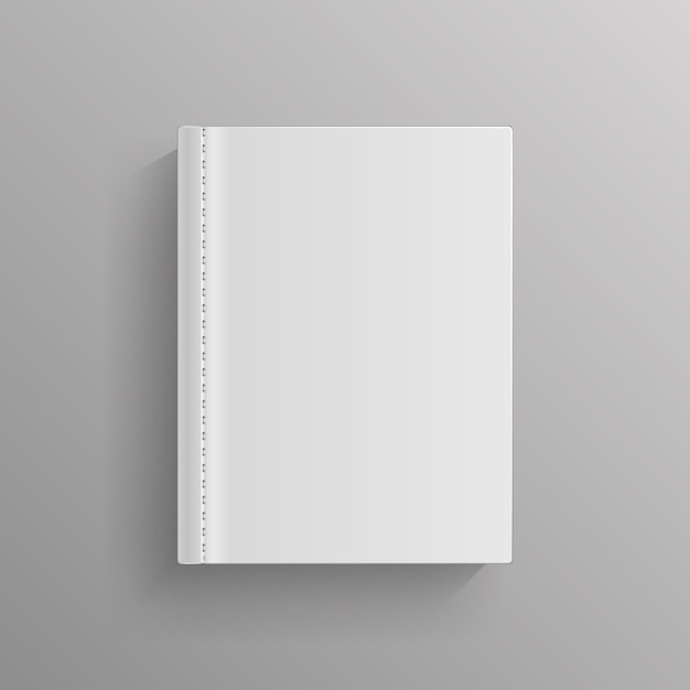 Modelo De Capa De Livro Em Branco Branco Vetor Premium