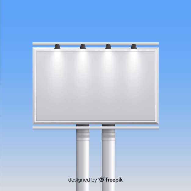 Modelo de cartaz realista Vetor grátis