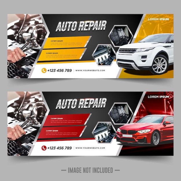 Modelo De Design De Banner De Conserto De Carro Vetor Premium 2061