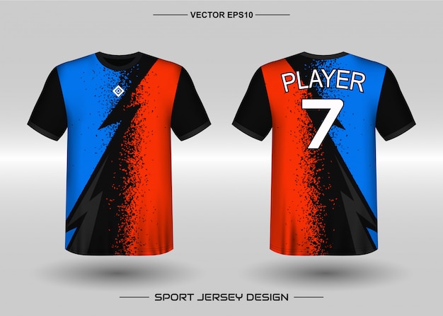 Modelo De Design De Camisa Esportiva Para Time De Futebol Vetor Premium 9531