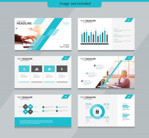 Modelo De Design De Layout De Slide De Apresentação Com Design De Elementos Infográfico Vetor 9631