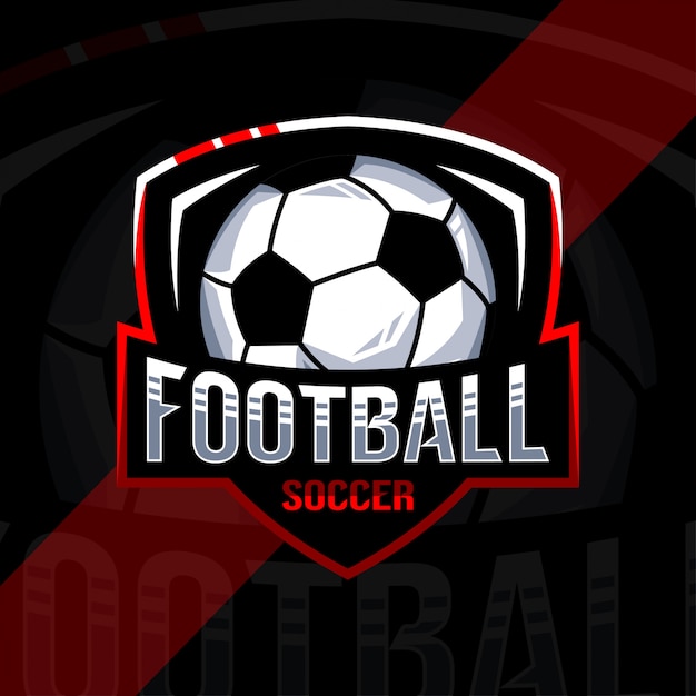 Modelo de design de logotipo de futebol futebol | Vetor ...