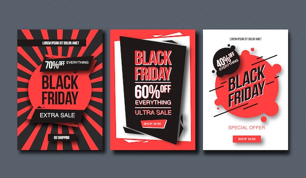 Modelo de design de venda sexta-feira negra. layout conceitual para banner e impressão. Vetor Premium
