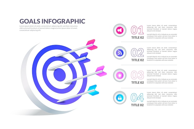 Modelo De Infográfico De Metas Vetor Grátis 0722