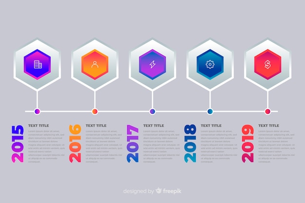 Modelo de infográfico moderno cronograma colorido Vetor Grátis