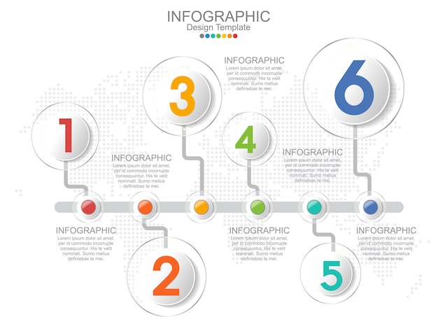Modelo de infográfico timeliane com layout de quadro e texto. Vetor Premium