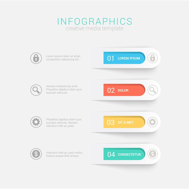 Modelo De Infográficos Simples Infográfico | Vetor Grátis