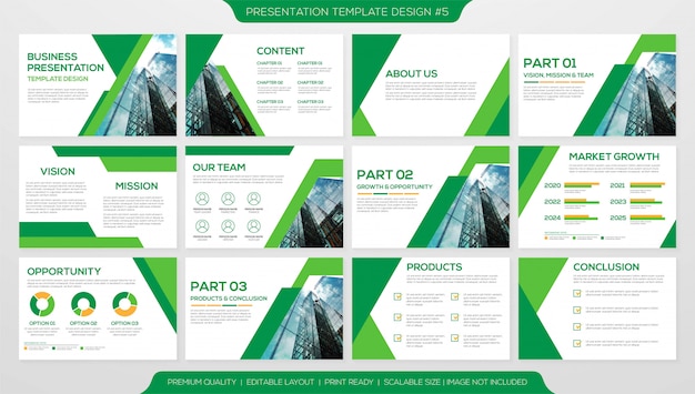 Modelo De Layout De Apresentação De Negócios Vetor Premium 6680