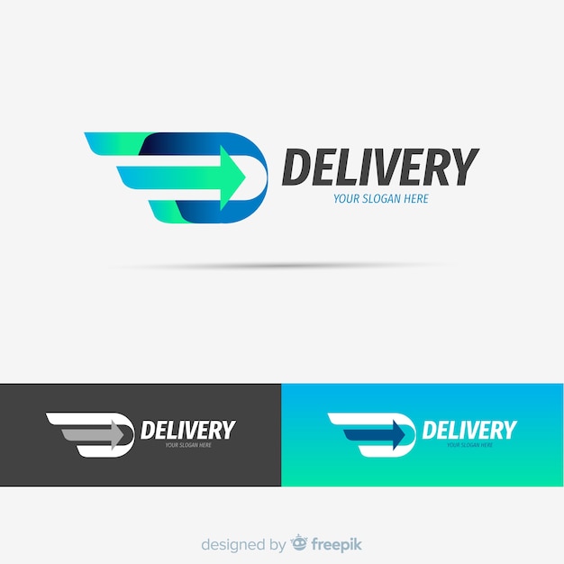 Modelo de logotipo de entrega abstrata Vetor grátis