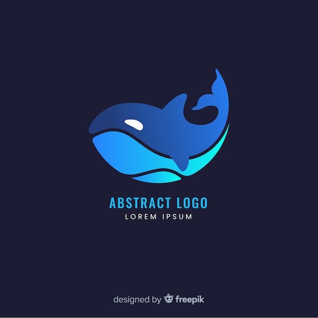 Modelo de logotipo de gradiente com forma abstrata Vetor grátis