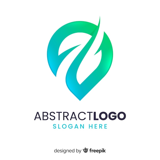 Modelo de logotipo de gradiente com forma abstrata Vetor grátis
