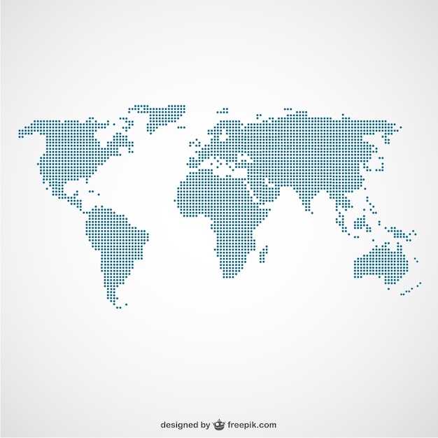 Mapa Do Mundo Vector Pontos Baixar Vetores Gratis Images