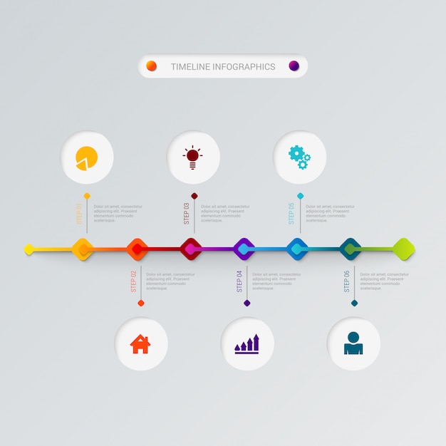 Modelo De Vetor De Infogr Ficos De Linha Do Tempo Vetor Gr Tis