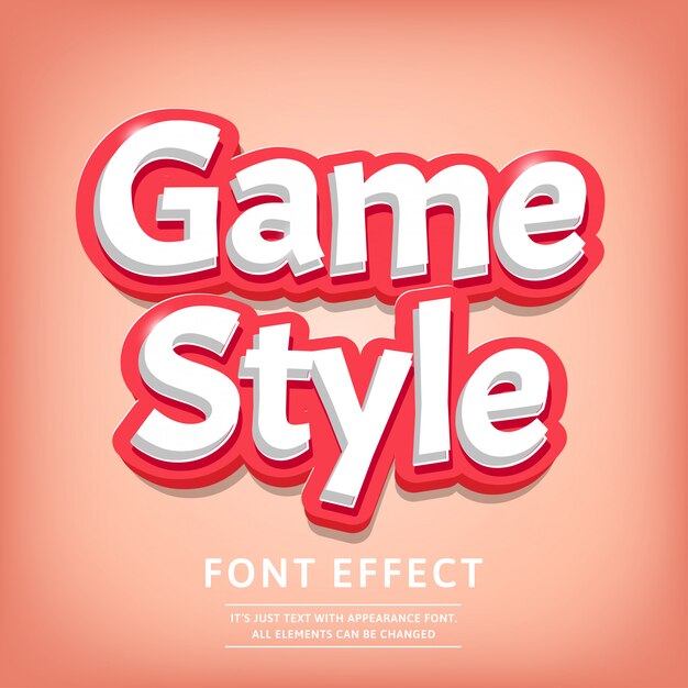 Modern efeito de texto de título de estilo cômico de tipo de letra 3d Vetor Premium